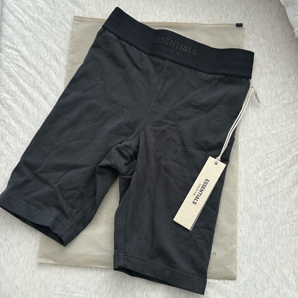 Essentials fear of god biker shorts brand new